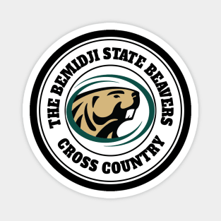 the classic bemidji cross country round white background Magnet