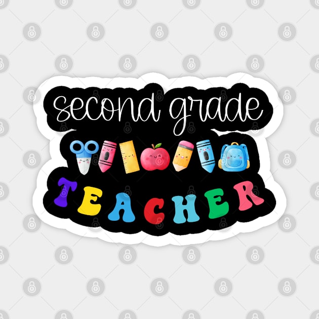 Second Grade Teacher Shirt Magnet by TeeShop Designs