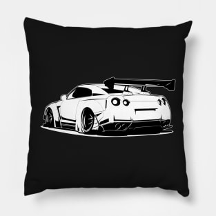 NISSAN R35 gtr godzilla jdm vector art Pillow