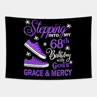 Stepping Into My 68th Birthday With God's Grace & Mercy Bday Tapestry