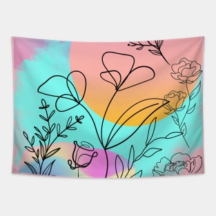 Multicolour flowers Tapestry