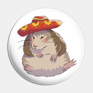 Fat rat with a hat Pin