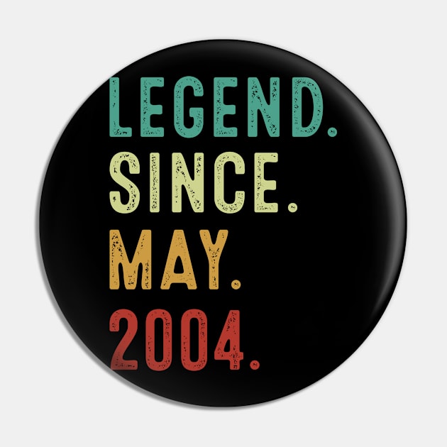 19 Years Old Legend Since May 2004 19th Birthday Pin by octopath traveler floating island
