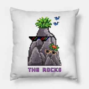 The Rocks meme pixel art Pillow