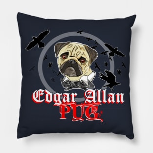 Edgar Allan Pug Pillow