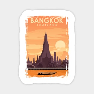 Bangkok Travel Poster Art Print Magnet