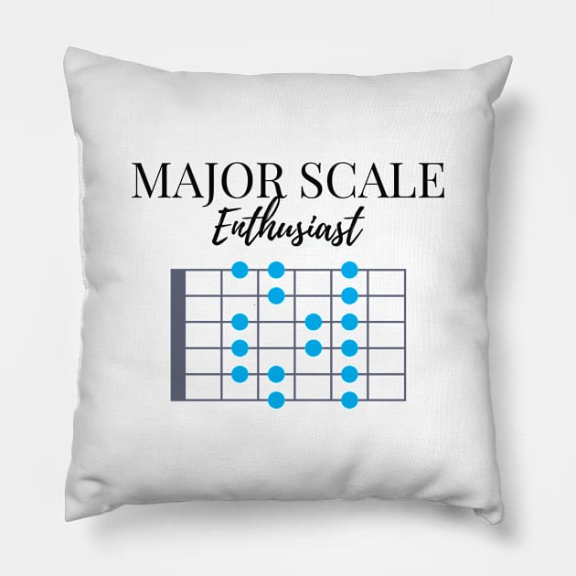 Major Scale Enthusiast Light Theme Pillow by nightsworthy