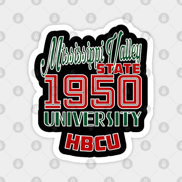 Mississippi Valley State 1950 University Apparel Magnet by HBCU Classic Apparel Co