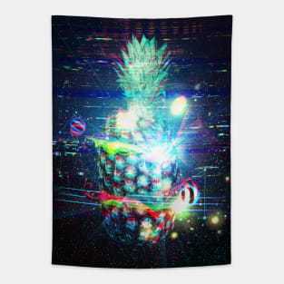 Cutted pineapple glitchy design Tapestry