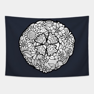 Zentangle flower Tapestry