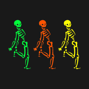 Skeleton Halloween Costumes Funny Dancing Skeleton T-Shirt