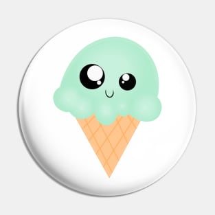 Kawaii Mint Icecream Pin