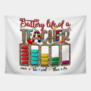 Battery life of a Teacher Back To School Funny Teacher Gift Tapestry