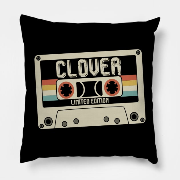 Clover Name - Limited Edition - Vintage Style Pillow by Debbie Art