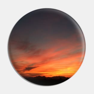 Orange horizon sunset Pin