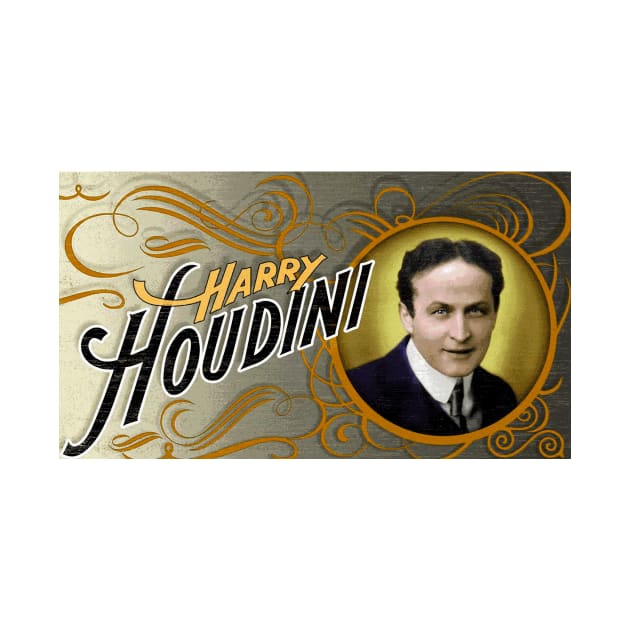 Harry Houdini - Vintage Advertisement Portrait by Naves