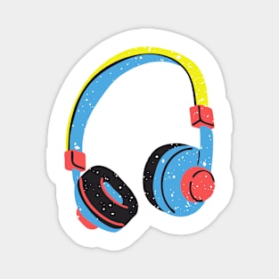 DJ Headphones, Music, Pop Art, Graffiti Magnet