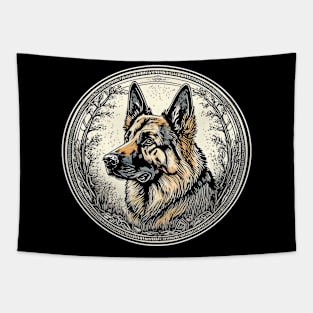 german shepherd dog Tapestry