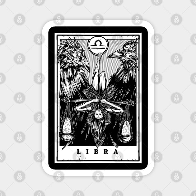 Libra Zodiac Tarot Magnet by Scottconnick