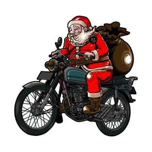 Christmas Santa Biker T-Shirt