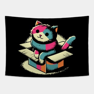 If Cat Fits I Sits // Cute Kawaii Cat Tapestry