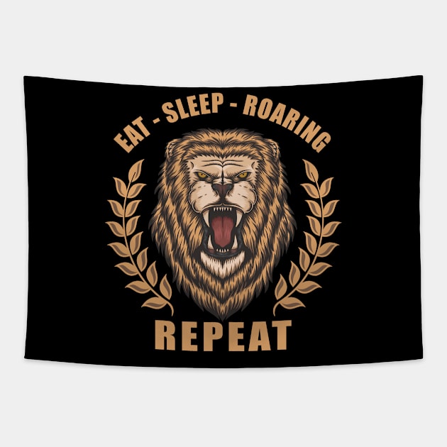 eat sleep raoring Tapestry by ARRIGO