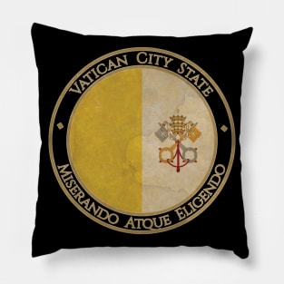 Vintage Vatican City State Europe European EU Flag Pillow