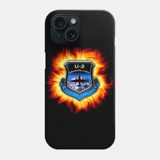 U2 Dragon Lady shield with flames Phone Case