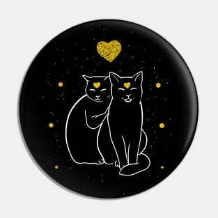 The Lovers - Tarot Cats Pin