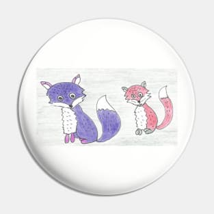 Funky Foxes Pin