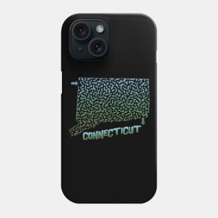 Connecticut State Outline Maze & Labyrinth Phone Case