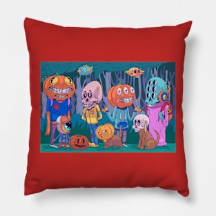 Spooky creatures Halloween Pillow