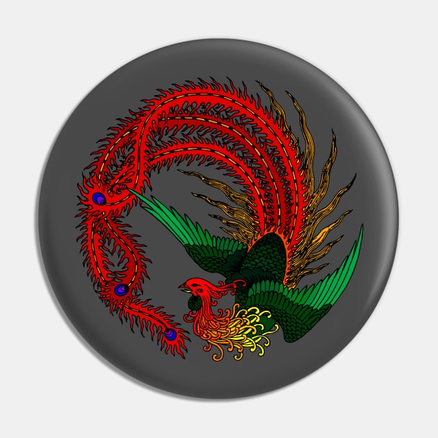 The Red Phoenix Pin by Griffen