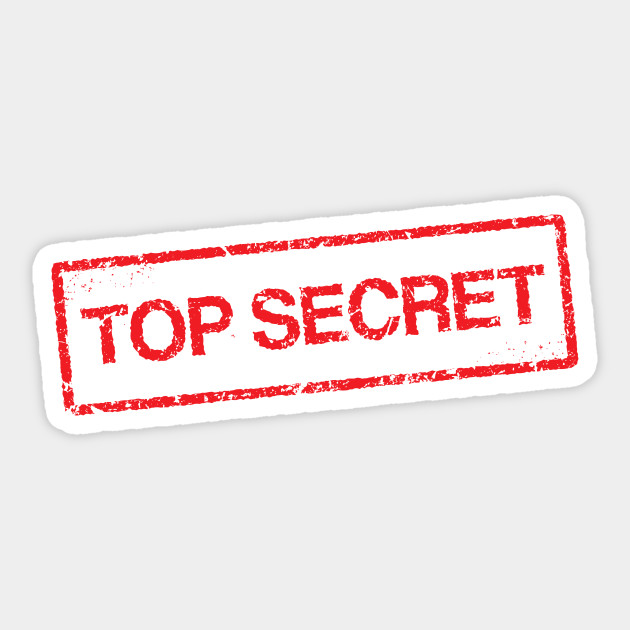 Top secret worn grunge stamp Top Secret Sticker TeePublic
