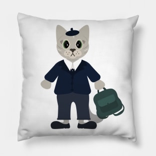 Cat schoolboy Pillow