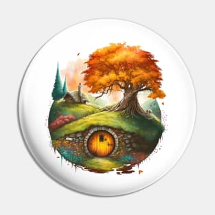 Round Doors in Autumn - Fantasy Pin