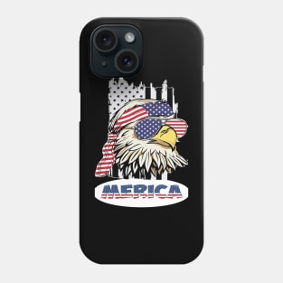 American Eagle Flag Patriotic Graphic 4th of July Phone Case