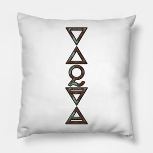 ELEMENTS OF NATURE - aqua grunge Pillow