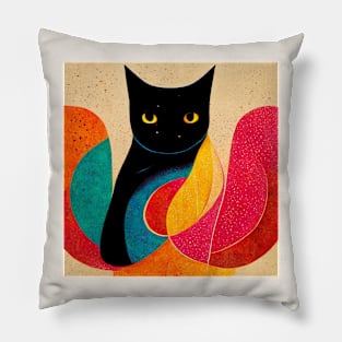 Abstract Cat Pillow