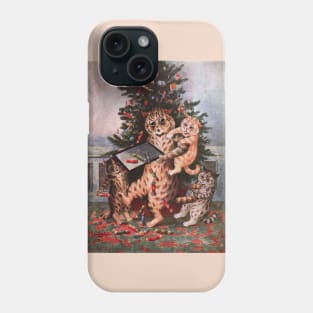 Cats Christmas by Louis Wain Phone Case