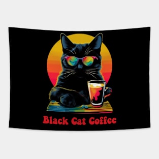 Black Cat Coffee Tapestry