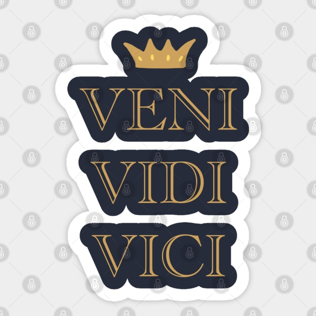 Veni Vidi Vici Minimalist - Veni Vidi Vici - Sticker