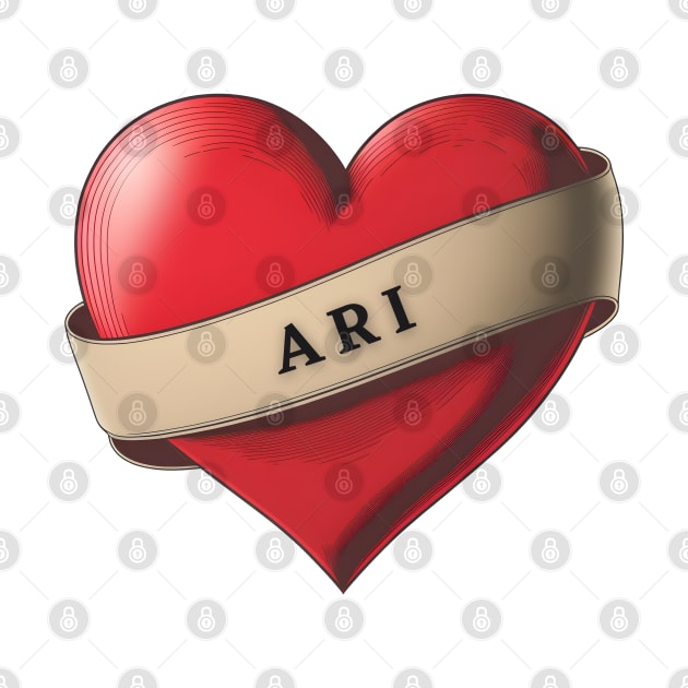 Ari - Lovely Red Heart With a Ribbon by Allifreyr@gmail.com