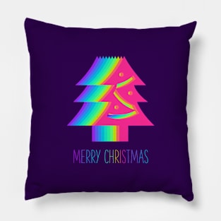 Colorful Christmas Trees Pillow