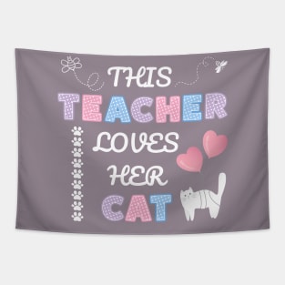 This teacher loves her cat Tapestry