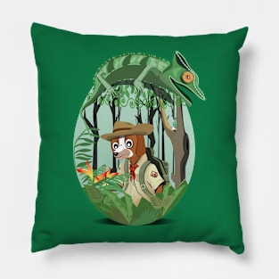 Dog Jungle Easter Egg Pillow