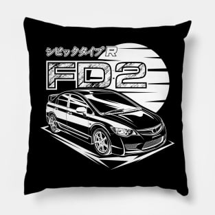 Civic FD2 Type R - White Print Pillow