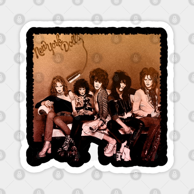 New York Dolls Unplugged Intimate Acoustic Vibes Magnet by ElenaBerryDesigns