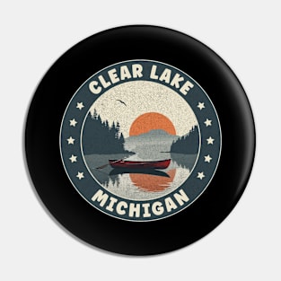 Clear Lake Michigan Sunset Pin