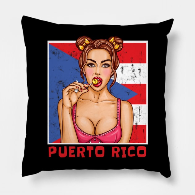 Proud Puerto Rico Flag, Puerto Rico gift heritage, Puerto Rican girl Boy Friend Boricua Puertoriqueño Pillow by JayD World